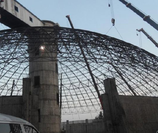 六安网架分条或分块安装法